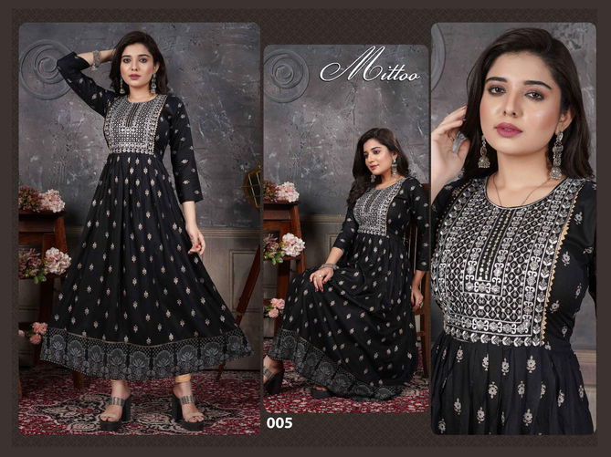 Beauty Queen Mittoo Long Anarkali Wholesale Kurti Collection